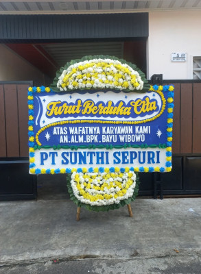 Papan Bunga Duka di Wukirharjo